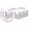 VidaXL Ensemble à Manger de Jardin avec Coussins 9 pcs, Table et Chaises avec Dossier Réglable, Meubles d'Extérieur, 3213384