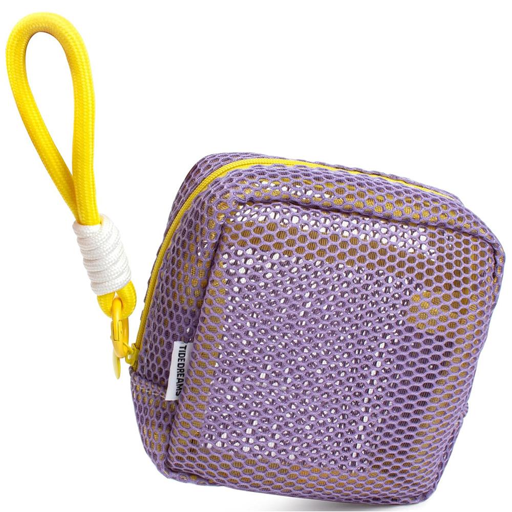 Square Mesh Cosmetic Bag, Portable Square Cosmetic Storage Bag with Zipper, Multi-purpose Sundries Storage Bag