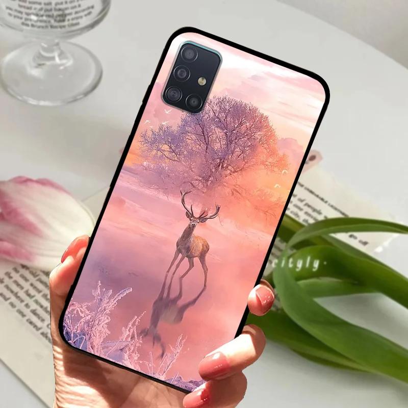 Чехол для Samsung A71 4G 5G Мягкий Силикон ТПУ Задняя крышка телефона Для Samsung Galaxy A Quantum Чехлы A716N Ударопрочный Бампер Fundas
