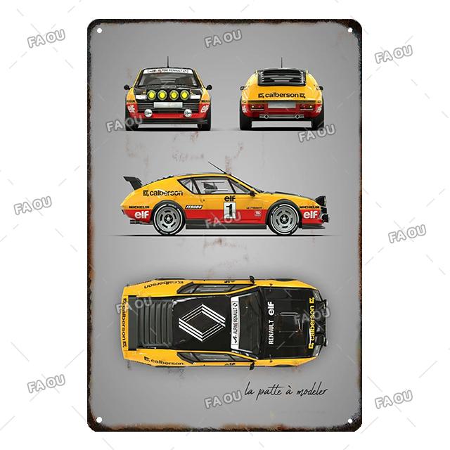 Super Car Retro Metal Poster Board Garage Vintage Decorative Tin Sign Auto Club Wall Art Plaque for Modern Home Decor Aesthetic