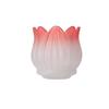 2PCS Elegant Vintage Tulip Shaped Candle Holder Mini Romantic Candle Cup Clear Ornament Glass Candle Holder Living Room