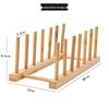 Bamboo Tabletop Tea Cup Draining Rack