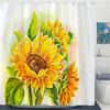 Маленькая свежая цветочная листва Цветы Шторка для душа Ванная комната Водонепроницаемый полиэстер Разные размеры 3D-печать Шторы для ванной душа