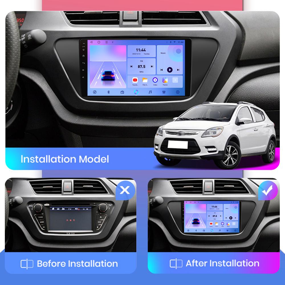 Автомобильное радио Android Auto Carplay для Lifan X50 2015-2019 Мультимедийный проигрыватель Головное устройство Стерео GPS Навигация BT WIFI 1+16 ГБ