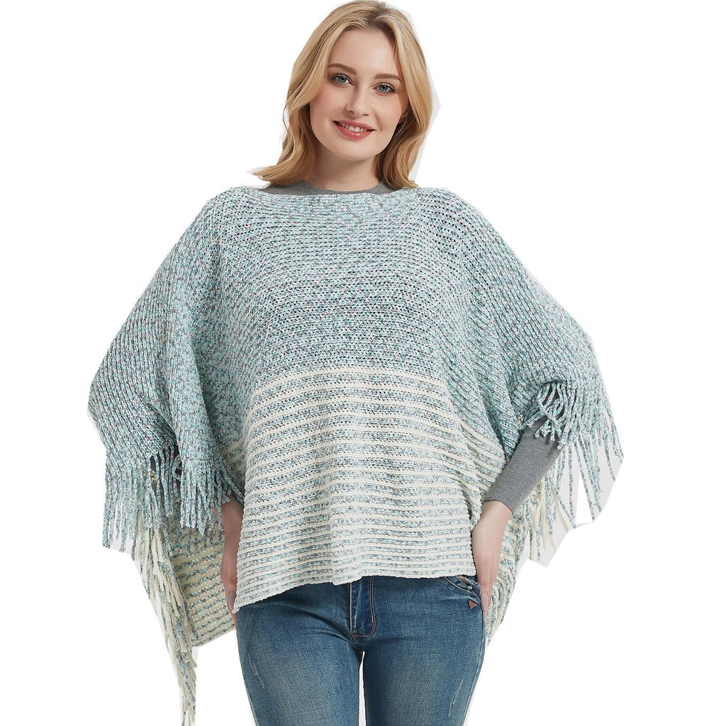 Трикотажная рубашка с кисточками и рукавами «летучая мышь»