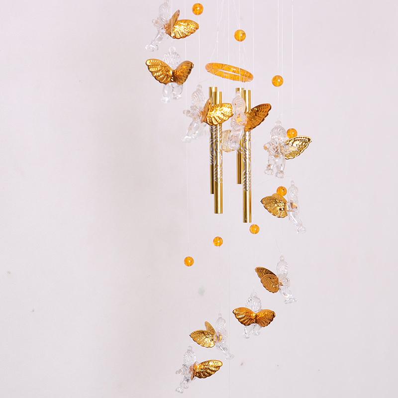 Подвеска-колокольчик для двора, подарок, удача, ангел-хранитель, металлический колокольчик, подвесной, приятный звук