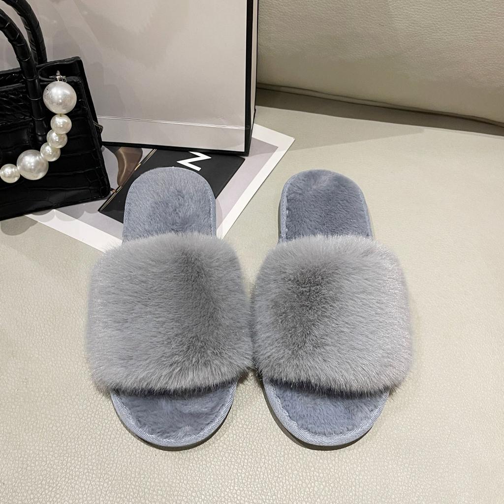 Модные зимние женские зимние домашние пушистые тапочки нескользящие повседневные домашние туфли на плоской подошве женские шлепанцы теплая обувь однотонные