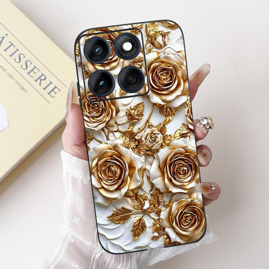 For Motorola Edge 60 Pro Case Moto Edge 60 Fusion Cover New Fashion Flower Soft Silicone Bumper For Moto Edge 60 60s Edge60 Capa