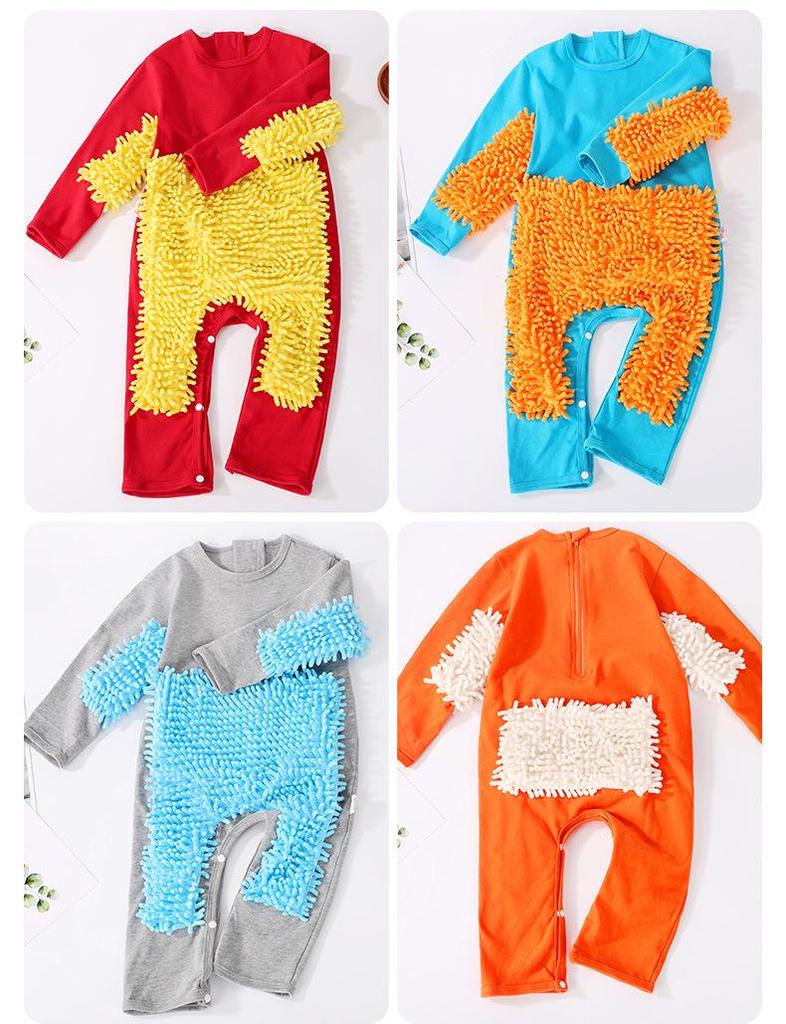 Baby Jumpsuit for Crawling: Spring & Autumn Floor Cleaning Outfit