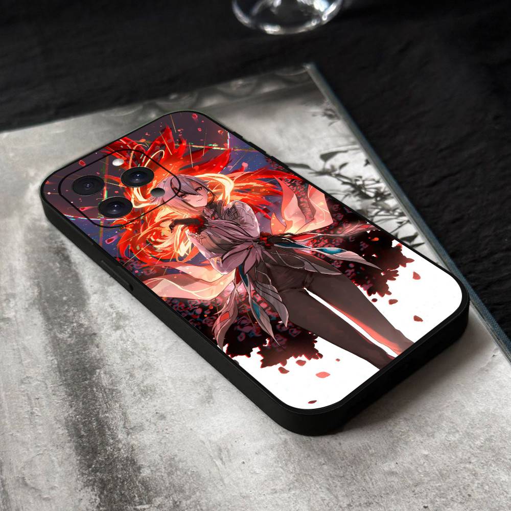 Чехол для телефона Genshin Impact Арлекино Черный силикон Мягкий чехол Для IPhone 17 16 15 14 13 12 11 Air Pro Max Plus Горячая распродажа