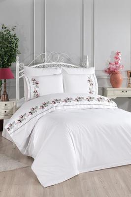 Anita Embroidery King Size Комплект пододеяльников 6 шт., Пододеяльник 200x220, Простыня 240x260, Двойной размер, Кремовый цвет