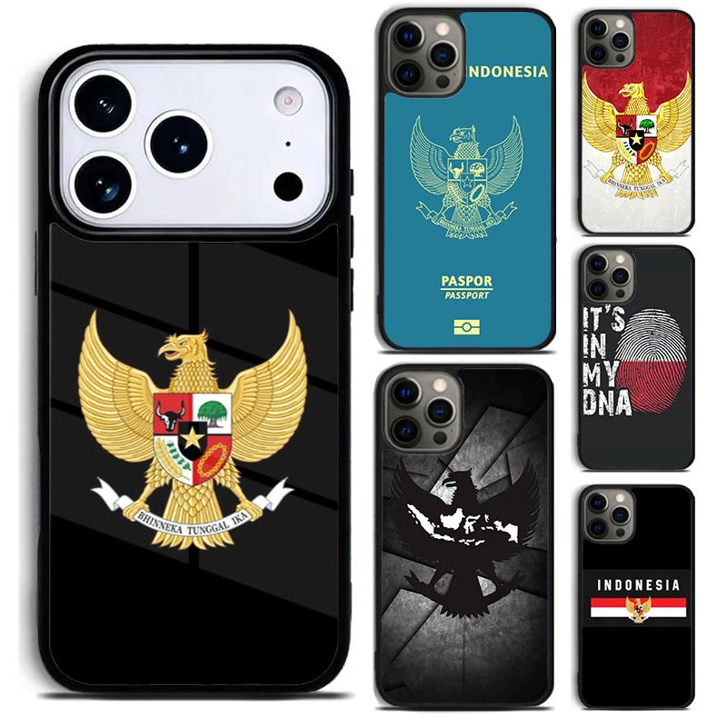Чехол для телефона Индонезия Флаг Карта для iPhone 17 16 15 Pro Max Air 14 13 12 11 Plus Ударопрочный чехол