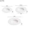 Pure White Striped Ceramic Thick Soup Plate Restaurant Deep Plate Salad Plate Dessert Dish Molecular Cuisine Specialty Tableware