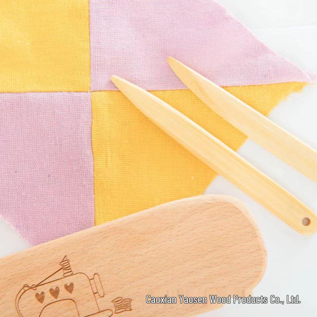 Solid Wood Patchwork Ironing Board Set: Handheld Wooden Sewing & Pressing Tool