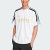 adidas Футболка с коротким рукавом и круглым вырезом, с принтом в полоску, мужская, белая IY4496