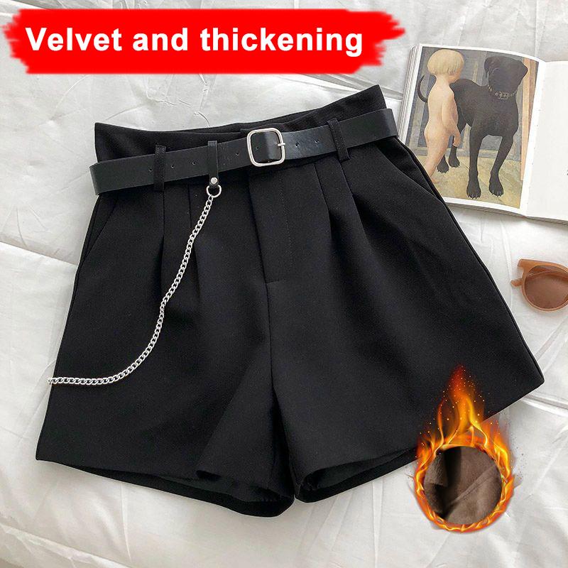 Повседневные удобные элегантные шорты с поясом. Женские тонкие широкие шорты трапециевидной формы.