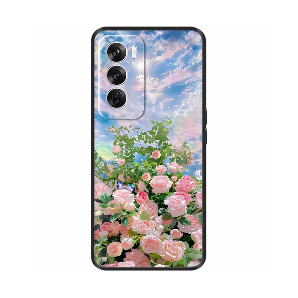 Чехол для OPPO Reno 12 5G Новый модный окрашенный чехол Силиконовый мягкий ТПУ чехлы для телефона Для OPPO Reno 12 Pro 5G Корпус reno12 Pro Fundas