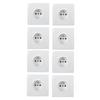 8pcs French Standard Socket 16A  Wall Mounted Socket Wall Outlet for Home Office Hotel