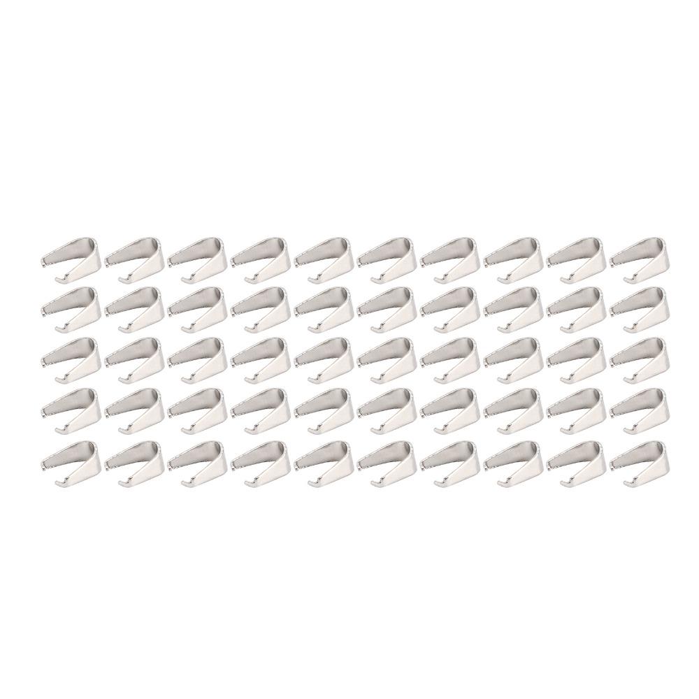 500pcs Exquisite Pinch Clips Stainless Steel Pendant Clasps Pendant Connectors  Craft Making