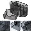 Pen Holder Sturdy Sliding Drawer Smooth Edges Non-fading Anti-rust Coating Organized Metal Nine Grids Pencil Storage Box Dormitory Accessory