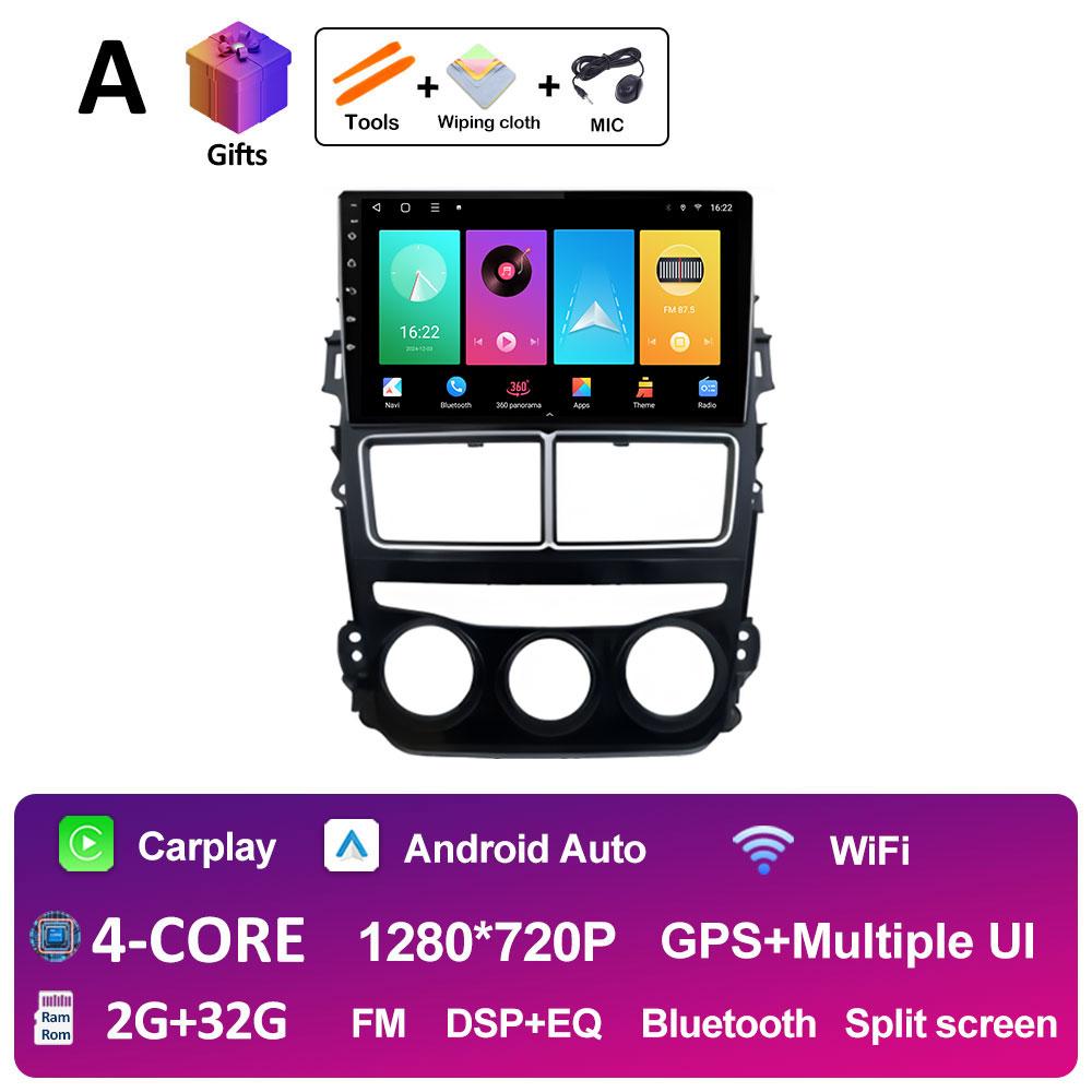 Беспроводной CarPlay Smart System для Toyota Vios Yaris 2018 2019 2020 Android Auto GPS Навигация QLED IPS Экран WIFI Авто Инструменты