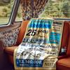 Happy 25Th Birthday Personalized Blanket Customize Text Comfortable Texture For Picnics Outdoor Travel And Camping Sofa Office Ideal For All Seasons