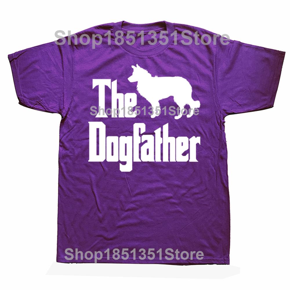 Funny The Dogfather Border Collie Dog Graphic Tshirts Men Womens Fashion Casual Tshirt 100 Cotton Loose Oversized T Shirt