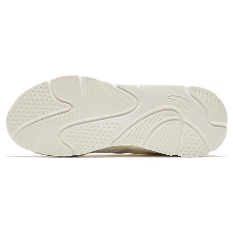 Anta Millennial Generation Cushioning Abrasion Resistant Slip Resistant Low top Casual Shoes Women's Ecru 922348826-1