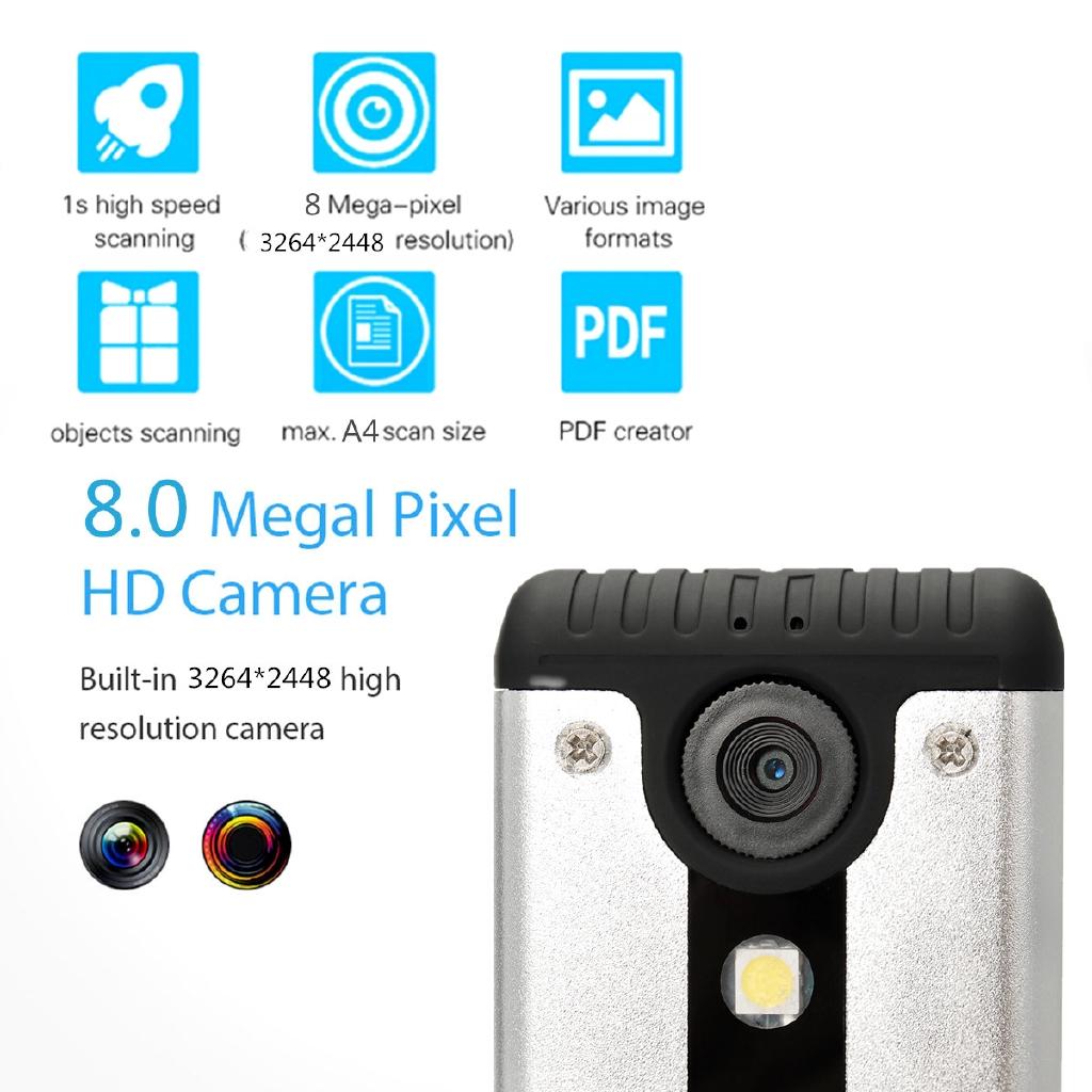 Портативный высокоскоростной USB сканер для книг и изображений формата A4 с 8,0-мегапиксельной камерой для школы, офиса, библиотеки, банка, HD