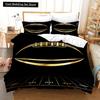 3D Американский футбол King Queen Пододеяльник Мяч Спортивный комплект постельного белья для детей подростков мальчиков любителей спорта 23 шт. полиэстер пододеяльник