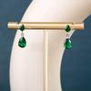 BELLA BOX Fashion Female Green Cubic Zircon Drop Earrings Elegant Accessories Luxury Women Earrings For Party New Trendy Jewelry