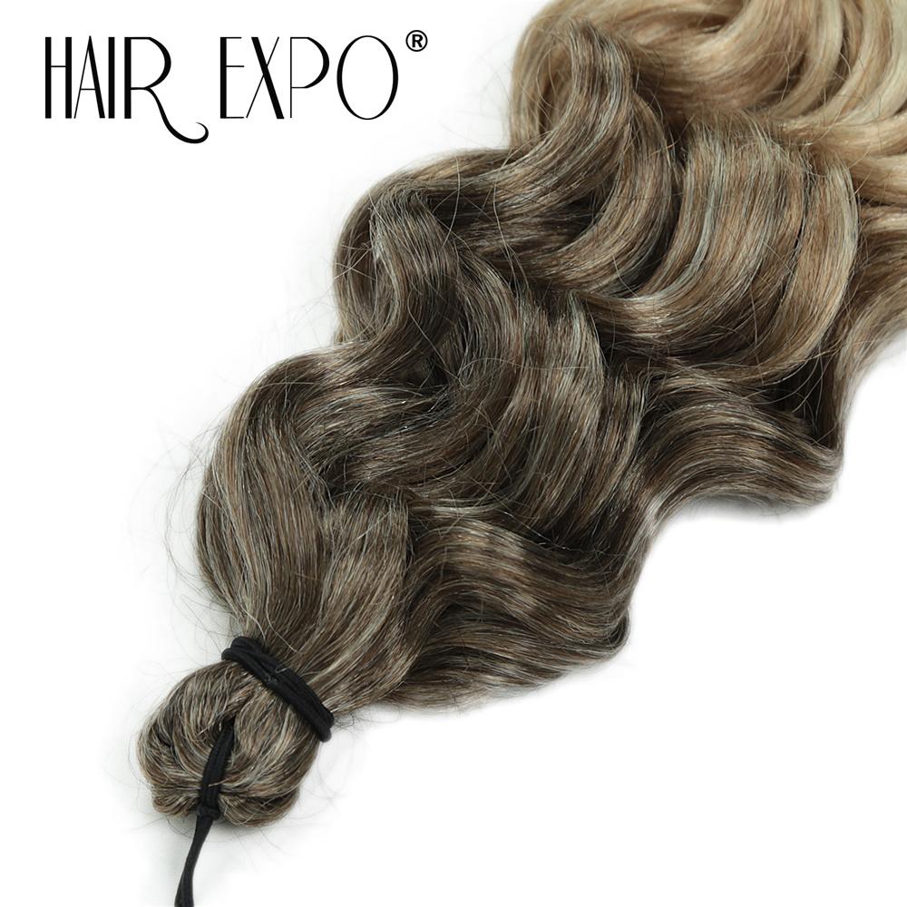 12Inch Deep Wave Twist Crochet Hair Synthetic Ocean Wave Braiding Hair Extensions 4PCS Ombre Afro Curls Blonde Brown Braids Hair