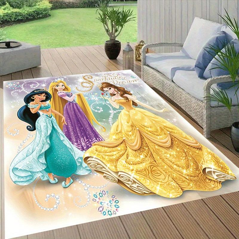 1pc Princess Pattern Area Rug Soft Flannel Floor Mat for Living Room,Office,Bedroom and Carpet,Sofa Coffee Table Floor Mat