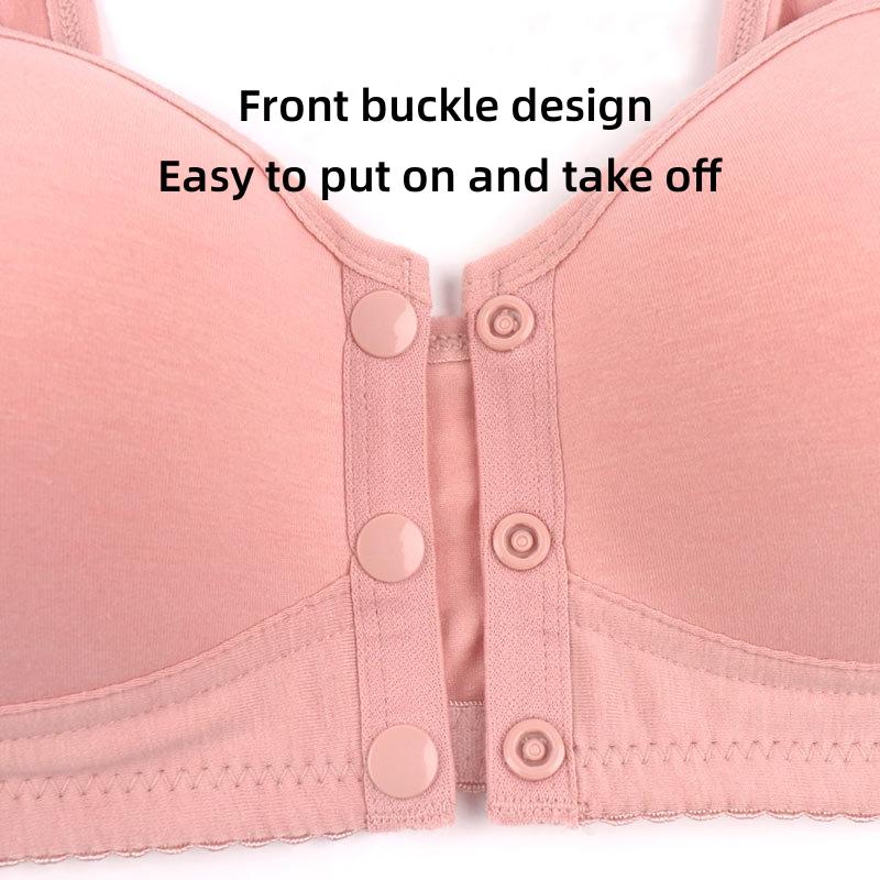 Женский бюстгальтер на пуговицах спереди без стального кольца, однотонный жилет, бюстгальтер больших размеров