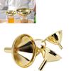 3 Pieces Gold Stainless Steel Funnel Set Kitchen Oil Liquid Metal for Canning Kitchen Tools