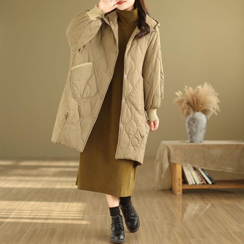 Autumn Spring Winter Cotton Padded Oversized Outerwears Women Casual Loose Jacket Coat
