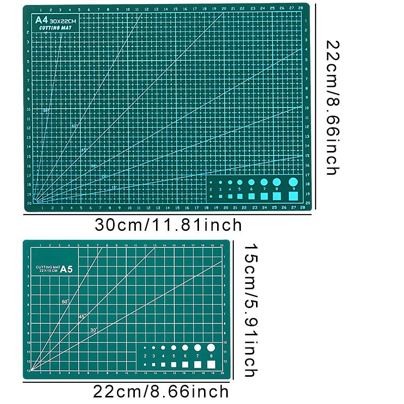 1 Piece New Green Cutting Mat A4 A5 Size Craft Mats DIY Paper Fabric Scrapbooking Non Slip Durable Workspace Essential Tools ZYF