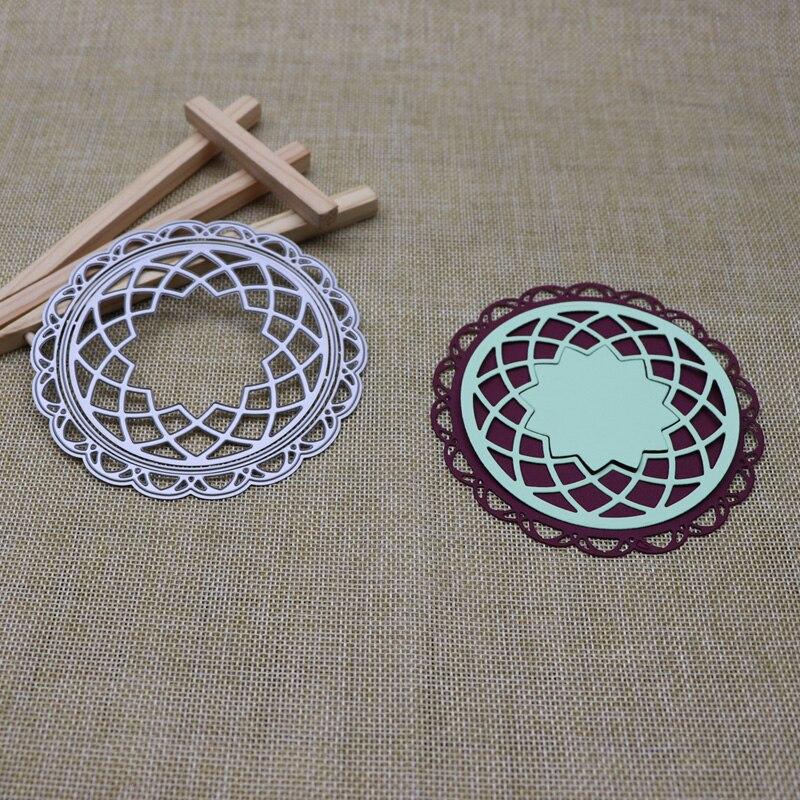 Кружевная круглая рамка футбольный мяч металлические штампы для DIY скрапбукинг альбом бумажная открытка обложка ремесло