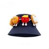 Wide-Brimmed Hamburger Fisherman Hat Breathable Cartoon Sunshade Hat Sunscreen Basin Cap  Spring