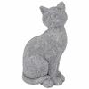 [A3307] - Resin Figurine 'Cats' Silver Gray Rhinestones - 19x10x8 Cm