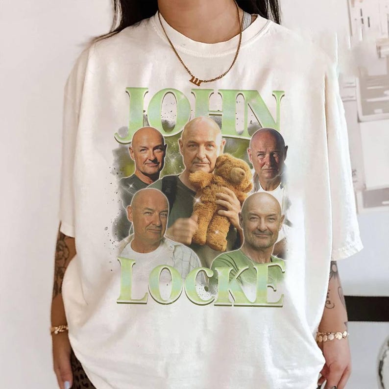 Vintage John Locke Homage Shirt Vintage John Locke Tshirt Johnlocke Bootleg Shirt John Locke 90s Fan Gift