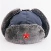 Зимняя теплая ушанка в военном стиле для мужчин и женщин с вышитой советской эмблемой, ветрозащитная уличная кепка