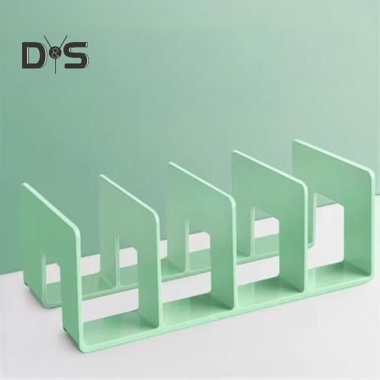 Настольный органайзер Boodend для хранения книг, подставка с 4 вертикальными отделениями, пластиковая полка-сортировщик файлов для книг и журналов