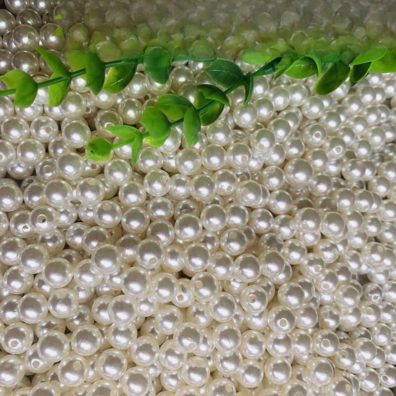 Круглые бусины с перламутровым покрытием 4-35 мм с прямыми отверстиями, экологически чистый АБС-пластик для ручного шитья поделок