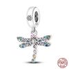 Fashion S925 Silver Colorful Butterfly Dragonfly Hummingbird Spring Series Charms Beads Fit  S925 Original Bracelet Jewelry