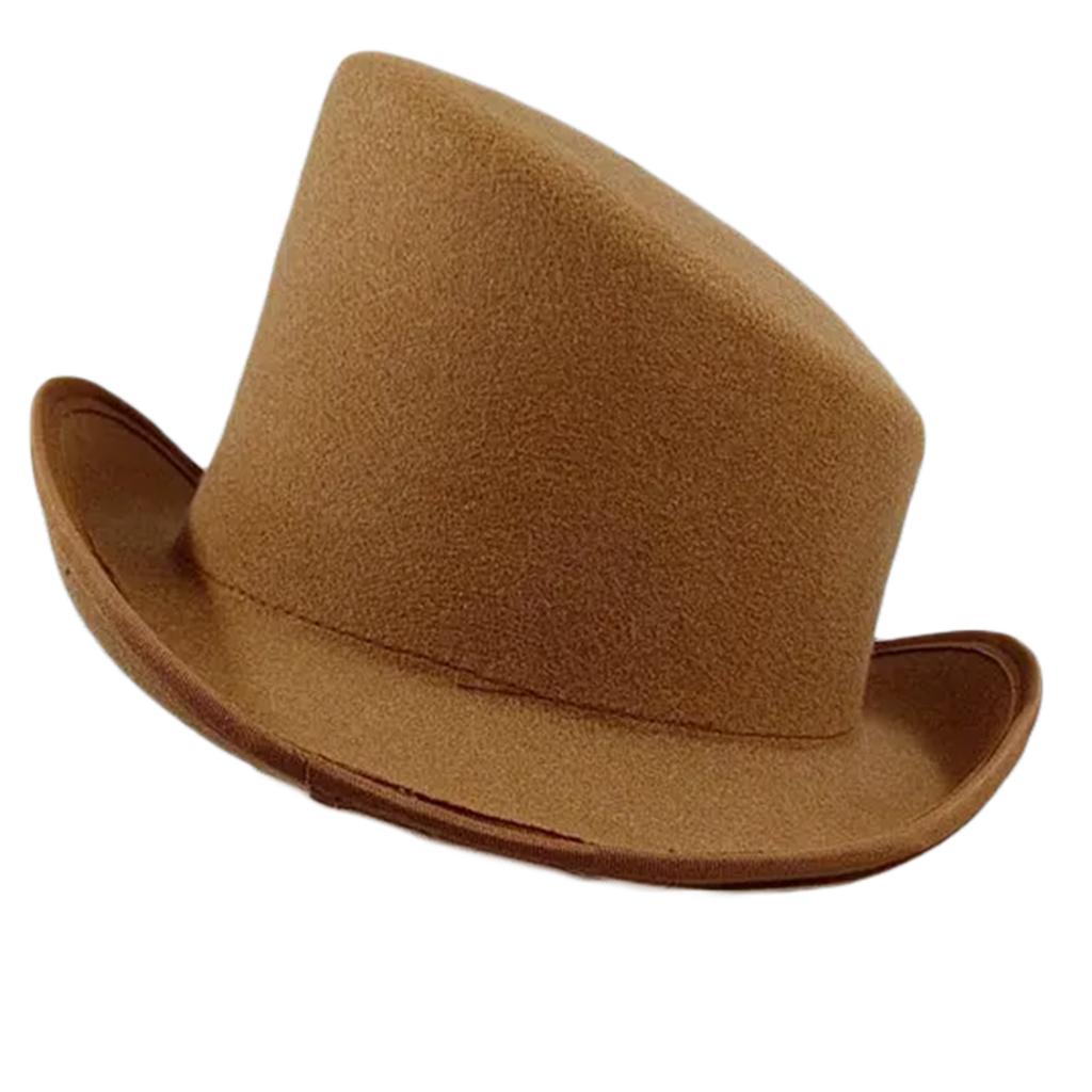Элегантная стильная шляпа из шерстяного фетра, высокая шляпа с загнутыми полями, шляпа в стиле Mystery Styles для вечеринок и выступлений