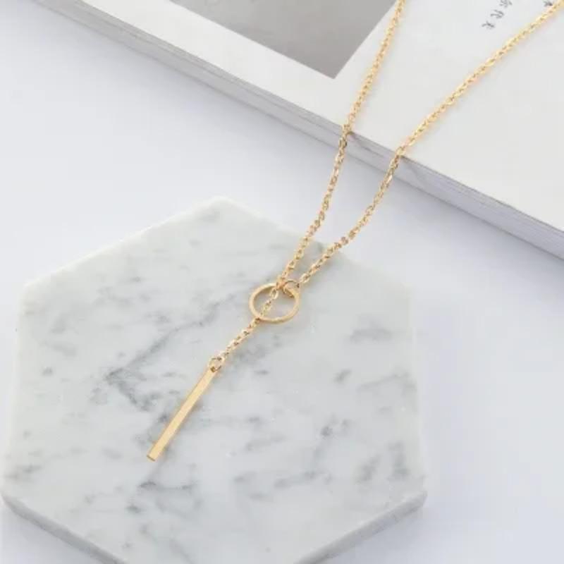 Простое круглое ожерелье с золотыми полосками, колье, ожерелья, подвески