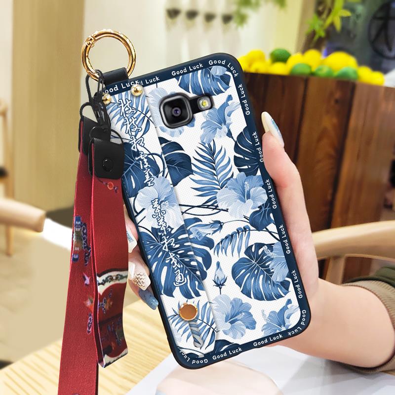 Wristband Silicone Phone Case For Samsung Galaxy A510/A5 2016/SM-A510F Anti-knock Protective Lanyard Shockproof Ring