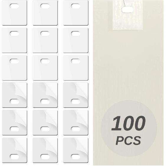 100Pcs Vertical Blinds Replacement Slats Repair Kit – Transparent PVC Tabs with Strong Adhesive – No Tools Needed, Easy Fix for Home, Office,