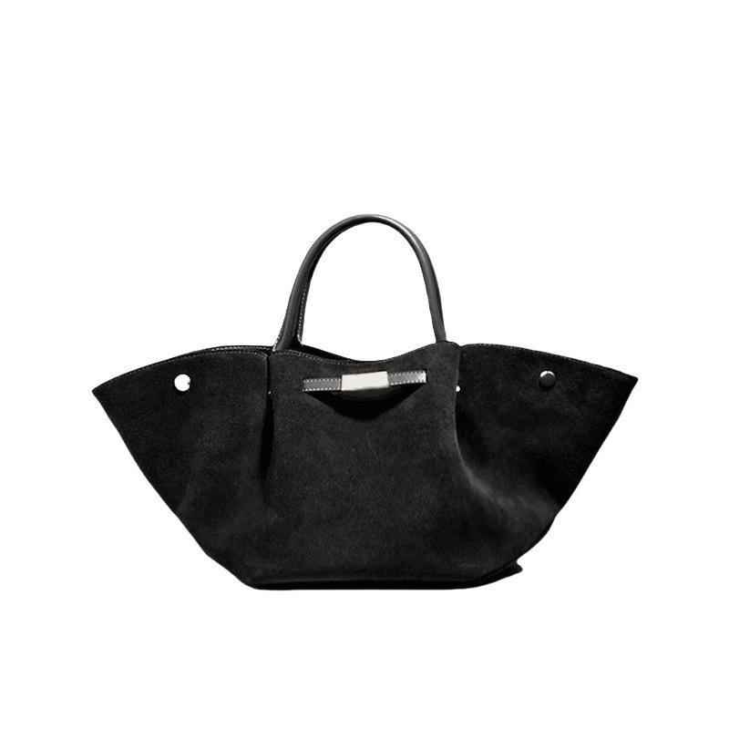 Сумка Demellier из матовой замши с крыльями - Ретро осенне-зимняя ручная сумка и сумка-тоут через плечо